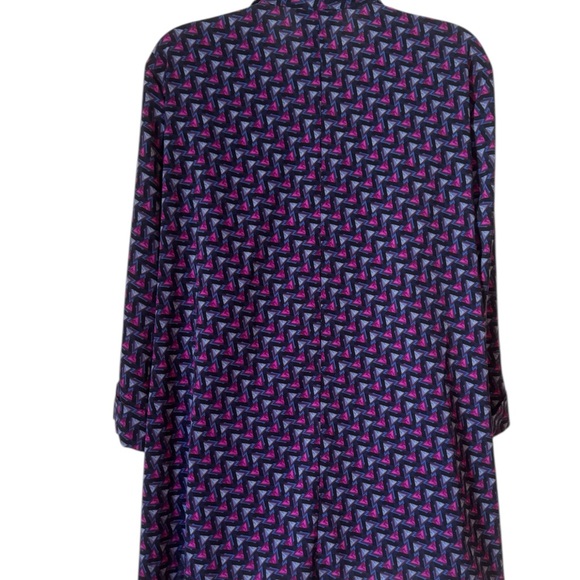 Catherine's Multicolor Button Down 3/4 Sleeves Top Plus 1X #Y - Picture 6 of 8